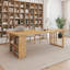 Bureau rectangulaire brun en bois massif-1927030779