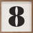 Square Classic Number Eight White