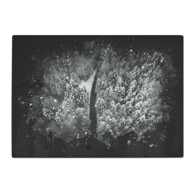 Tempered Glass in a Winter Forest Chopping Board