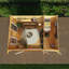13ft x 10ft Studio Pent Log Cabin With Side Shed UPVC Windows & Doors (44mm)-105863317