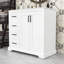 Meuble-lavabo de salle de bain avec lavabo en céramique, tablette réglable, tiroirs de rangement et porte à fermeture en douceur-1148980859