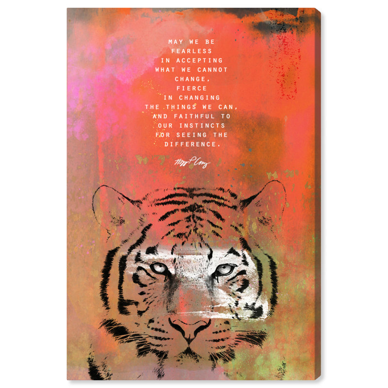 «Tiger», impression sur toile, H 15 po x l 10 po x P 1,5 po