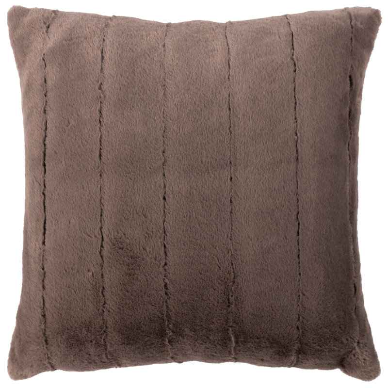 Striped Square Cushion, 45cm H x 45cm W x 10cm D, Taupe