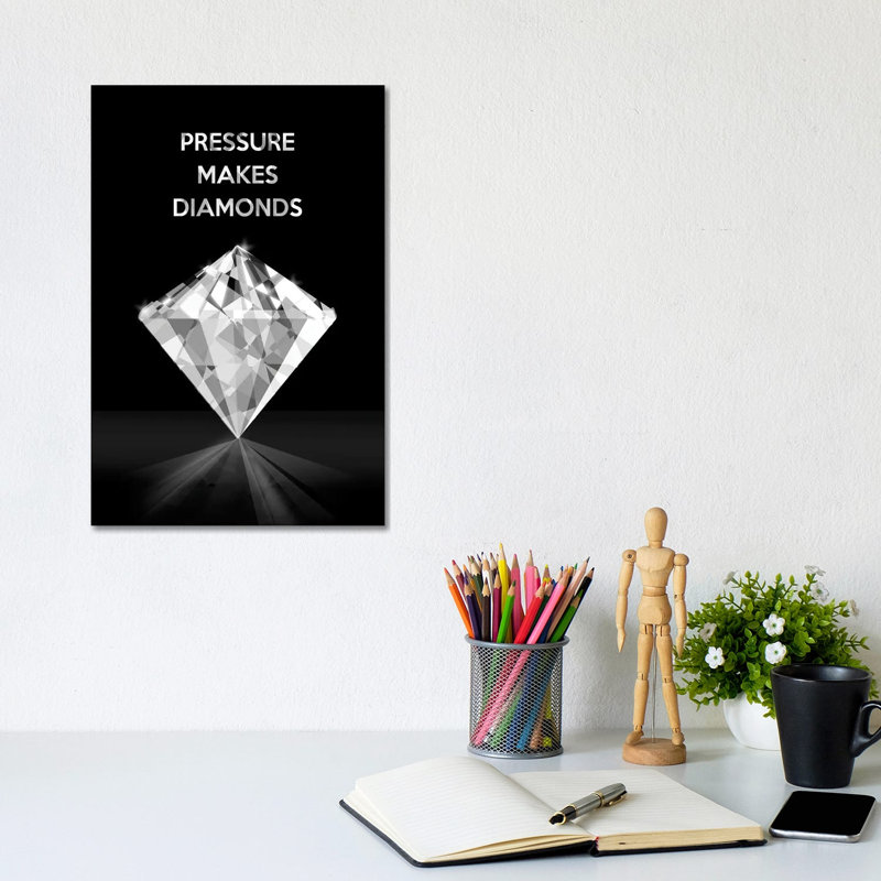 Pressure Makes Diamonds by Adrian Baldovino - Wrapped Canvas Painting, 20.32 cm H x 30.48 cm W x 1.91 cm D