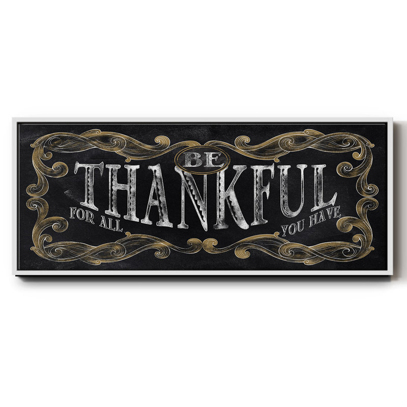 Be Thankful- Framed Canvas