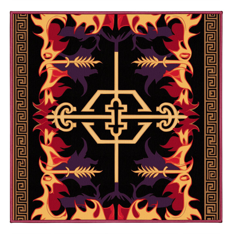 Aurum Mosaic Rug, Square 6'