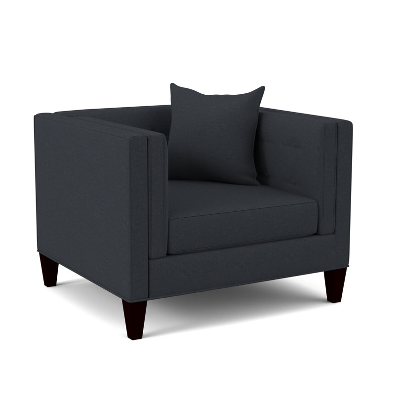 Fauteuil en polyester touffeté l 43 po Banelly, Microfibre Gipsy Marine Performance
