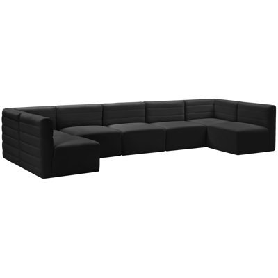 Enso Velvet U-Shaped Sectional Reversible