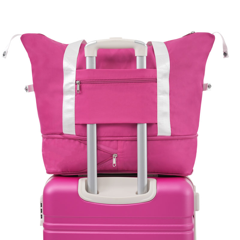 Ensembles de valises rigides avec sacs Valise légère à roulettes doubles avec verrou TSA, valise rétro simple 28 po