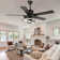 Halas 52'' Chandelier Fan Modern DIY Shade Ceiling Fan with Lights, 6-Speed Reversible Ceiling Fan with Remote