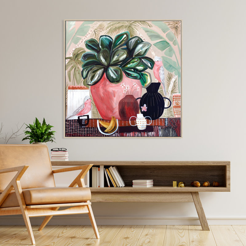 Banana Palm by Amanda Skye-Mulder - Painting, Wrapped Canvas, 76cm H x 76cm W x 5cm D