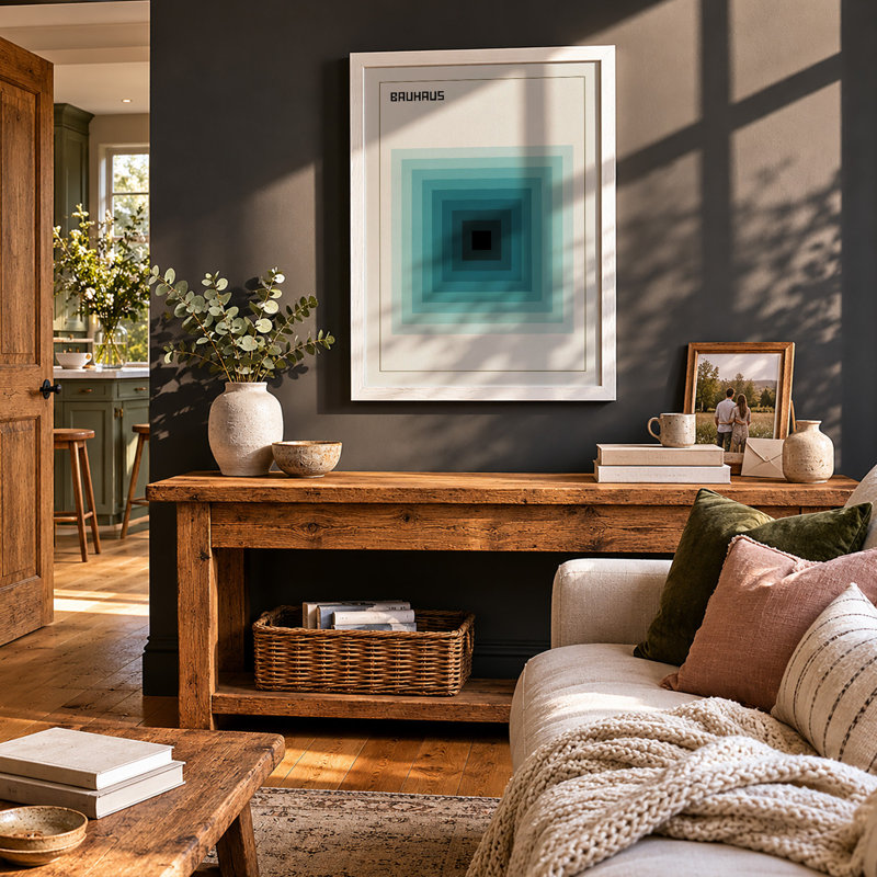 Nested Squares Geometric - Print, A3 - 42.0 x 29.7 cm, White