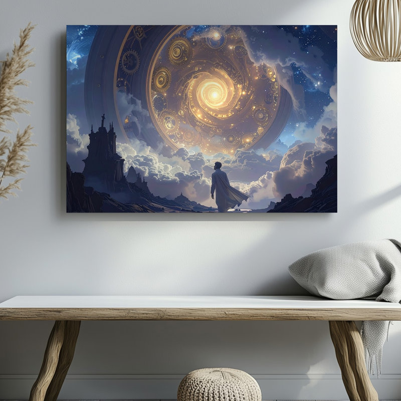 Toile, voyage interdimensionnel Cosmic Pilgrim Canvassurreal, H 9 po x l 12 po