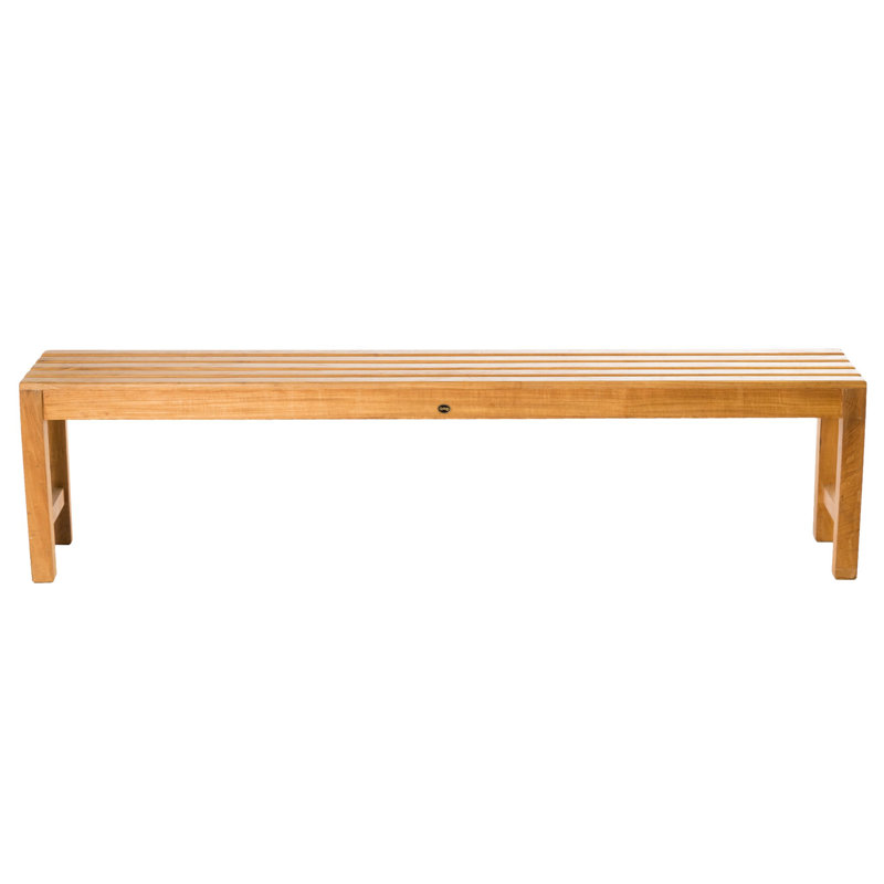 Teak Shower Bench, 17.75" H x 70.75" W x 12.25" D