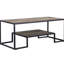 Table basse Kd Rustic Oak - Structure en métal et placage de papier Pu