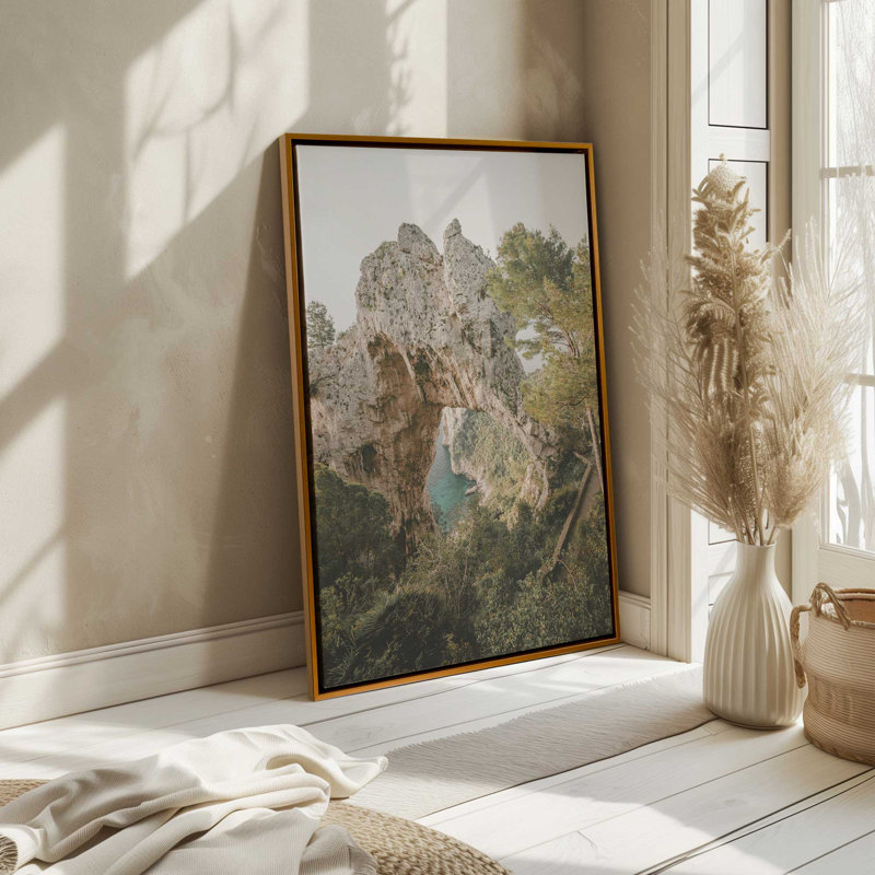 Impression sur toile Nature's Archway, Cadre flottant blanc opaque, H 48,75 po x l 32,75 po x P 1,75 po