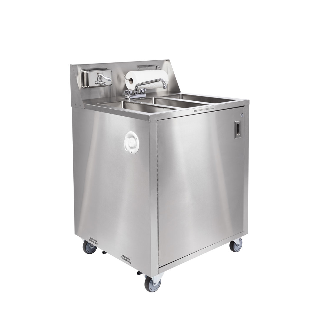 32'' L x 29.5'' W Stainless Steel Portable Handwash Station with Faucet Ancaster Food Equipment