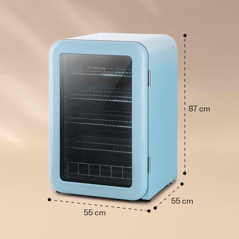 Klarstein PopLife 115m³ L Freestanding Mini Fridge, Blue