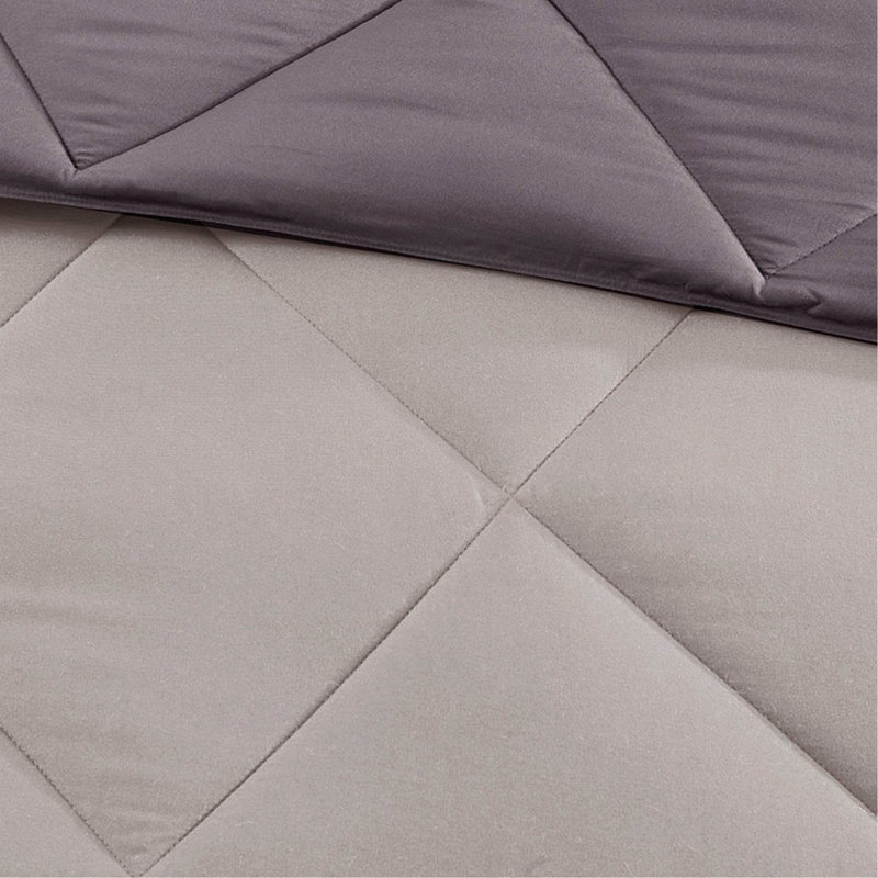 Ensemble d'édredon en duvet synthétique réversible 3M Scotchgard, Édredon simple + 1 taie décorative