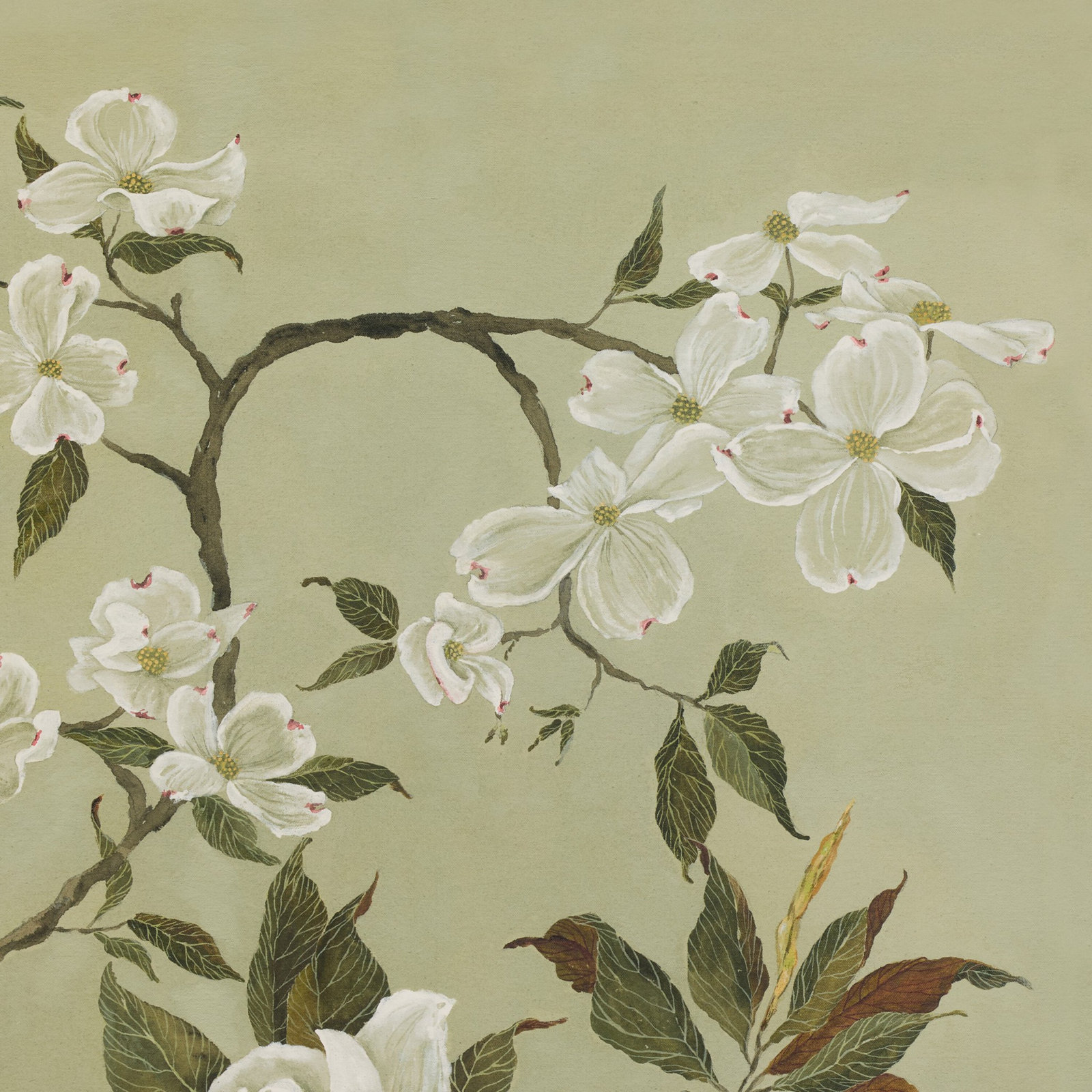 Green Chinoiserie by Laurel-Dawn Latshaw, 40" H x 24.5" W