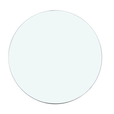 23.6 Inch Round, 3/10 Thick, Clear, Tempered Glass Table, Suitable For Events Many Uses
