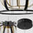 Swafford Modern Glam Metal Adjustable Dimmable Stripe Cage Integrated LED Pendant-36559167