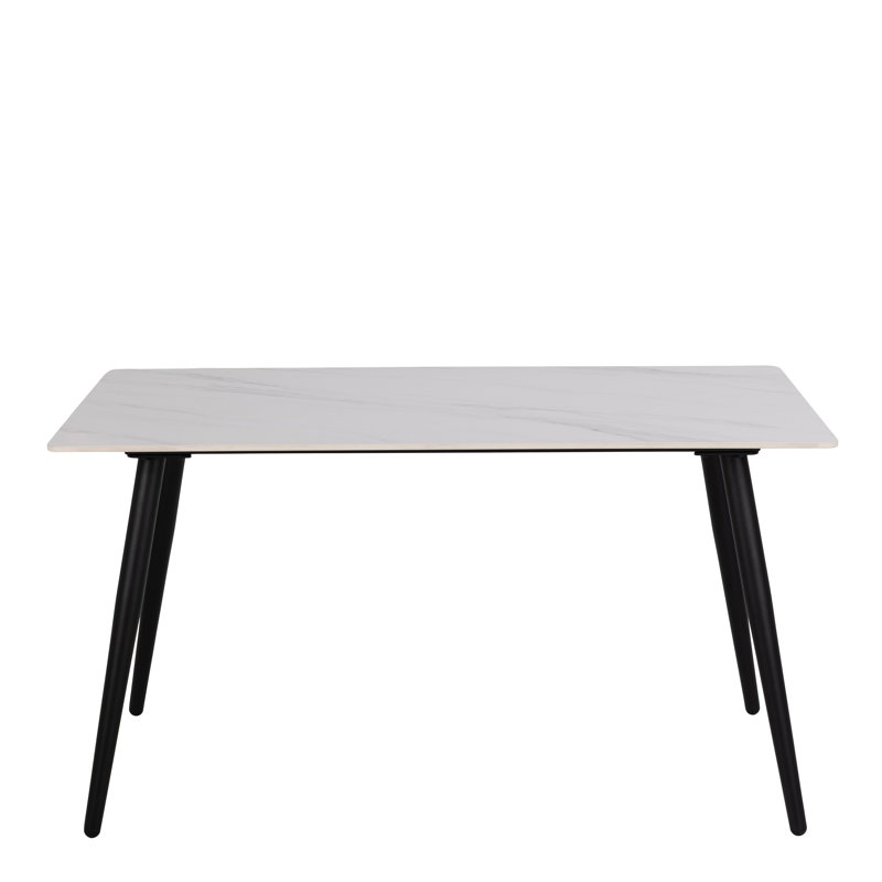 Monagra Metal Base Dining Table, White