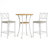 37.98" H  3-Piece Round Wooden Top Bistro Dining Set-1859065841