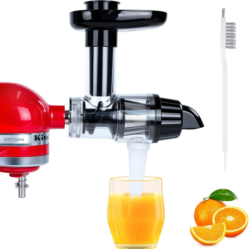 Accessoire extracteur de jus à mastication compatible avec les robots pâtissiers KitchenAid, presse à froid avec brosse de nettoyage, rendement élevé en jus