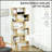 HOMCOM 75.5"H Bookcase 6 Shelf S-Shaped Bookshelf Wooden Storage Display Stand Shelf Organizer Free Standing Oak