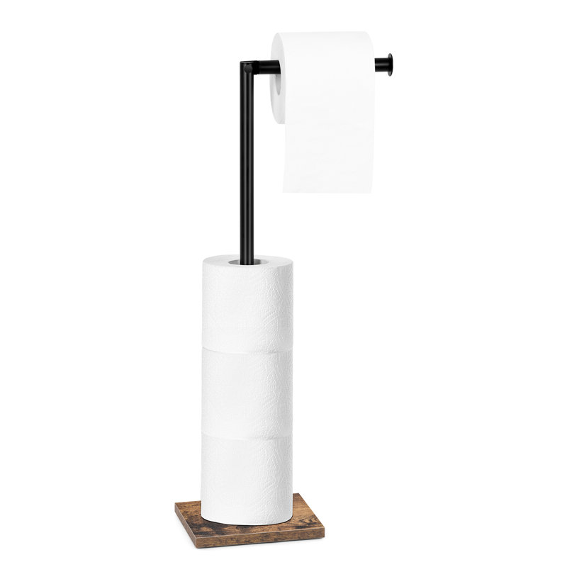 Porte-papier hygiénique sur pied en métal