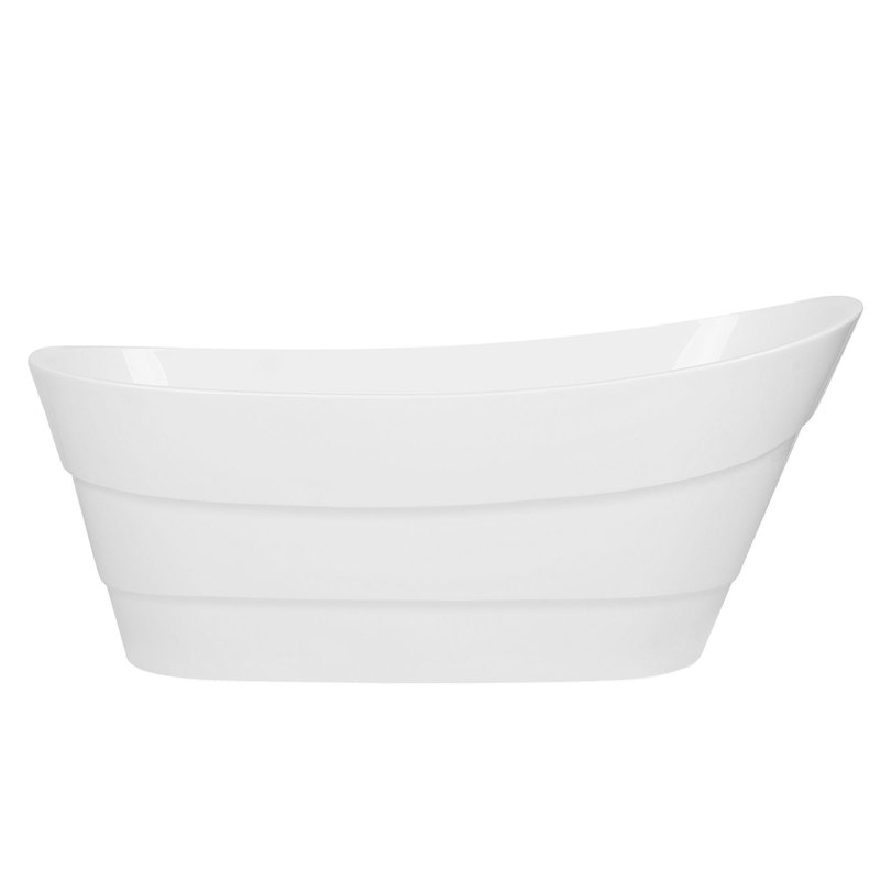 Mehar 1700mm x 730mm Freestanding Soaking Acrylic Bathtub, White