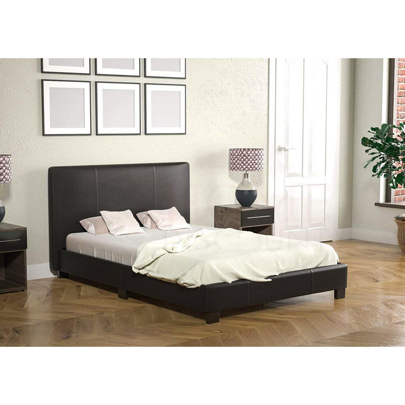 Upholstered Bed Frame, Double (4'6), Black