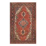 Canvello Rust Antique Farahan Light Gray Rug - 4'2" X 6'3"