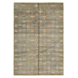 Hand Knotted Wool Area Rug in Multi
