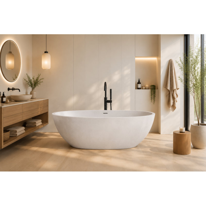 62.8'' L Soaking Bathtub, White