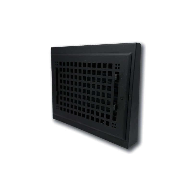 Plinthe de registre Madityn Carter, H 2,5 po x L 12 po x l 10 po, Noir