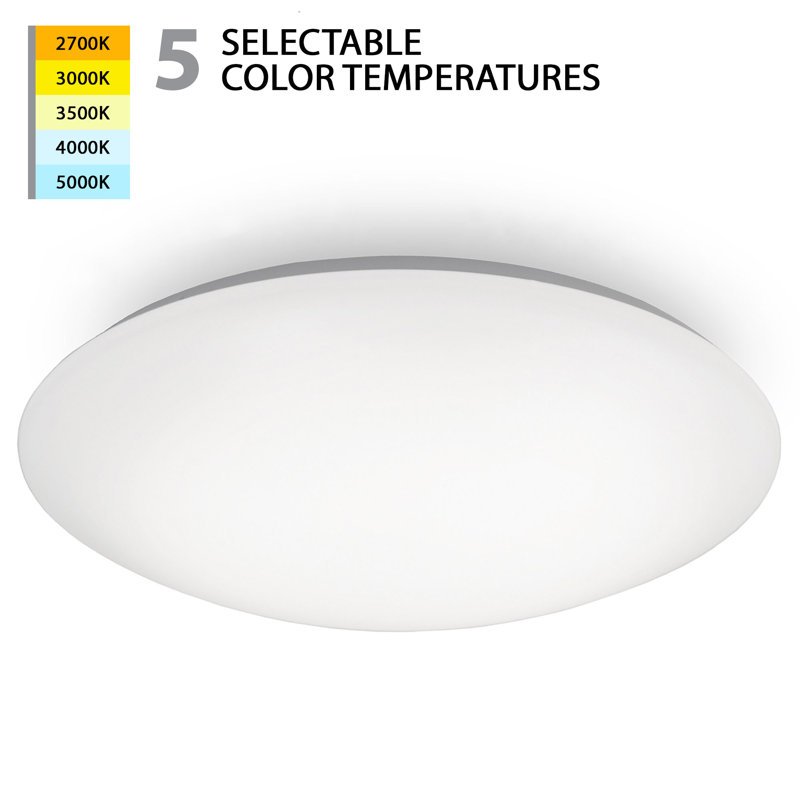 Plafonnier encastré 1 lumière Glo, H 4 po x l 16,5 po x P 16,5 po