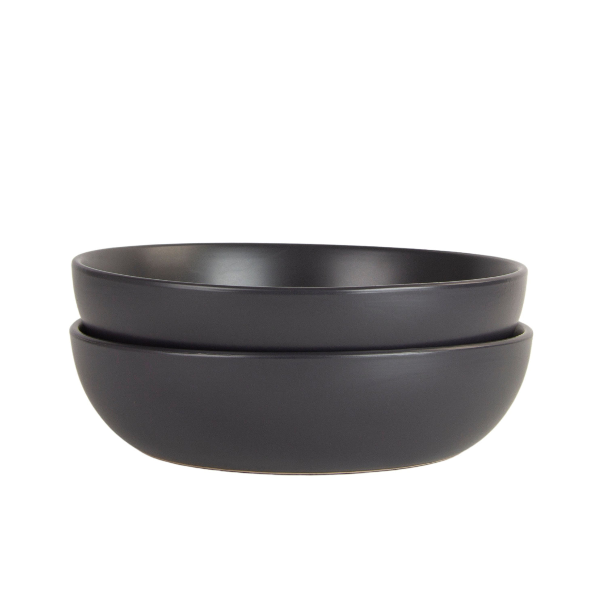 Wazee Matte Serving Bowl, Black