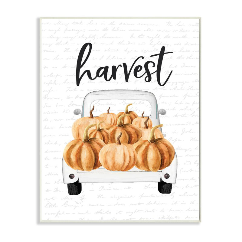 «Harvest Pumpkin Truck», impression, H 15 po x l 10 po, Plaque murale