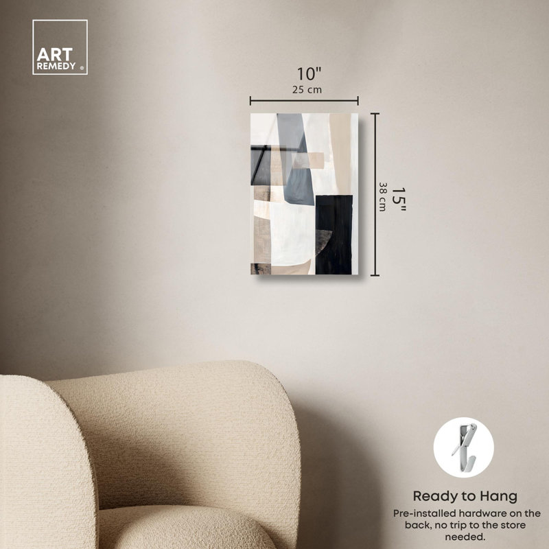 Impression sur toile Smooth and Rough II Modern Decor par Art Remedy, H 15 po x l 10 po