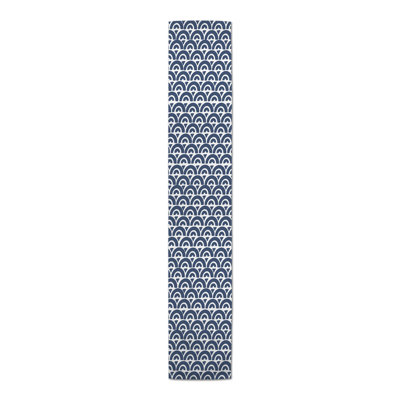Scallop Gray Table Runner