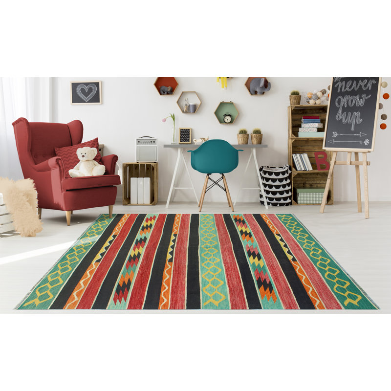 Modern Flatweave Alfredo Red Rug