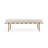 Heiden - Modern Beige Fabric + Antique Brass Dining Bench