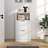 Shoe Storage Cabinet With Open Compartment And 2 Flip Drawers Shoe Cabinet, Open Cabinet