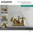 Kingston Brass Restoration Two-Handle 3-Hole Deck Mount 4" Centerset Bathroom Faucet with Brass Pop-Up
