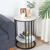 Braidon Marble Top End Table