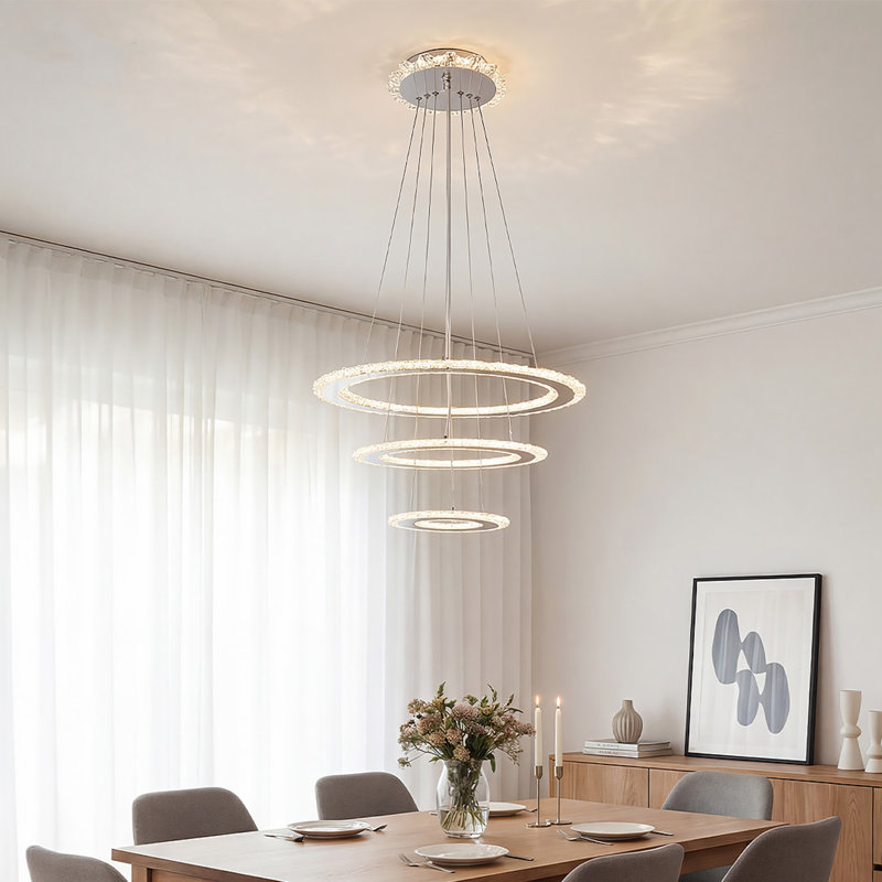 3 - Light Natural LED Dome Pendant