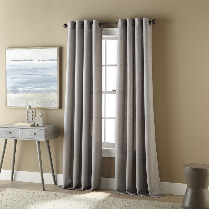 Room Darkening Curtain Single Panel, Silver Gray