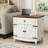 Farmhouse End Table With Barn Door, Adjustable Storage Shelf Bedroom Wood Nightstand